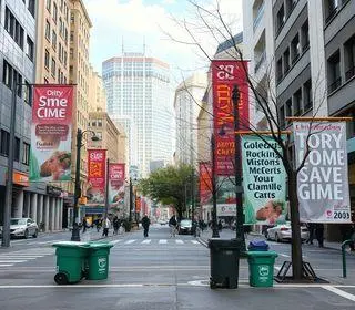 retirada de banners irregulares