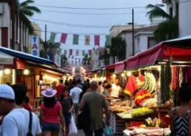 painel retrata feirantes