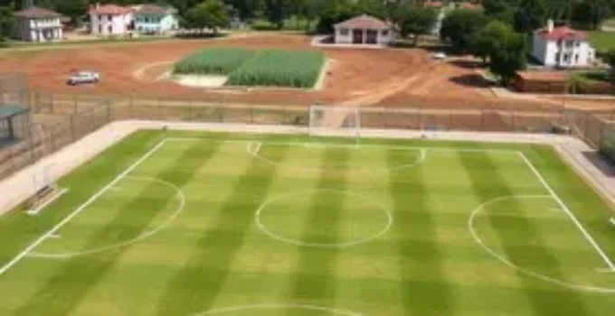 construção de campo de futebol e praça no Jardim Acácia