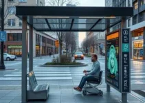 abrigos de ônibus com acessibilidade e tecnologia