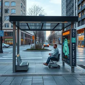 abrigos de ônibus com acessibilidade e tecnologia