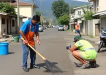 mutirão de limpeza e pavimentação em Feira de Santana