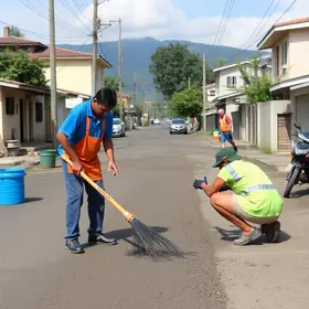 mutirão de limpeza e pavimentação em Feira de Santana