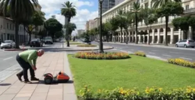obras de pavimentação no Jardim Acácia