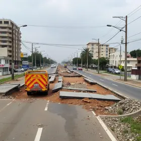 danos causados por obras da Embasa em vias do Centro