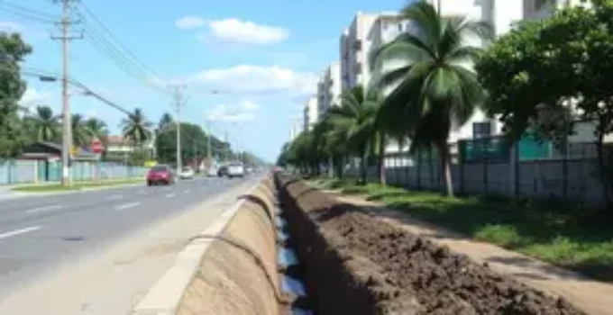 obras de drenagem avenida Asa Branca