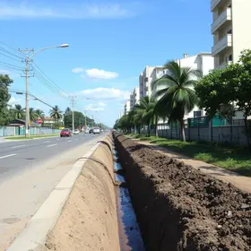 obras de drenagem avenida Asa Branca